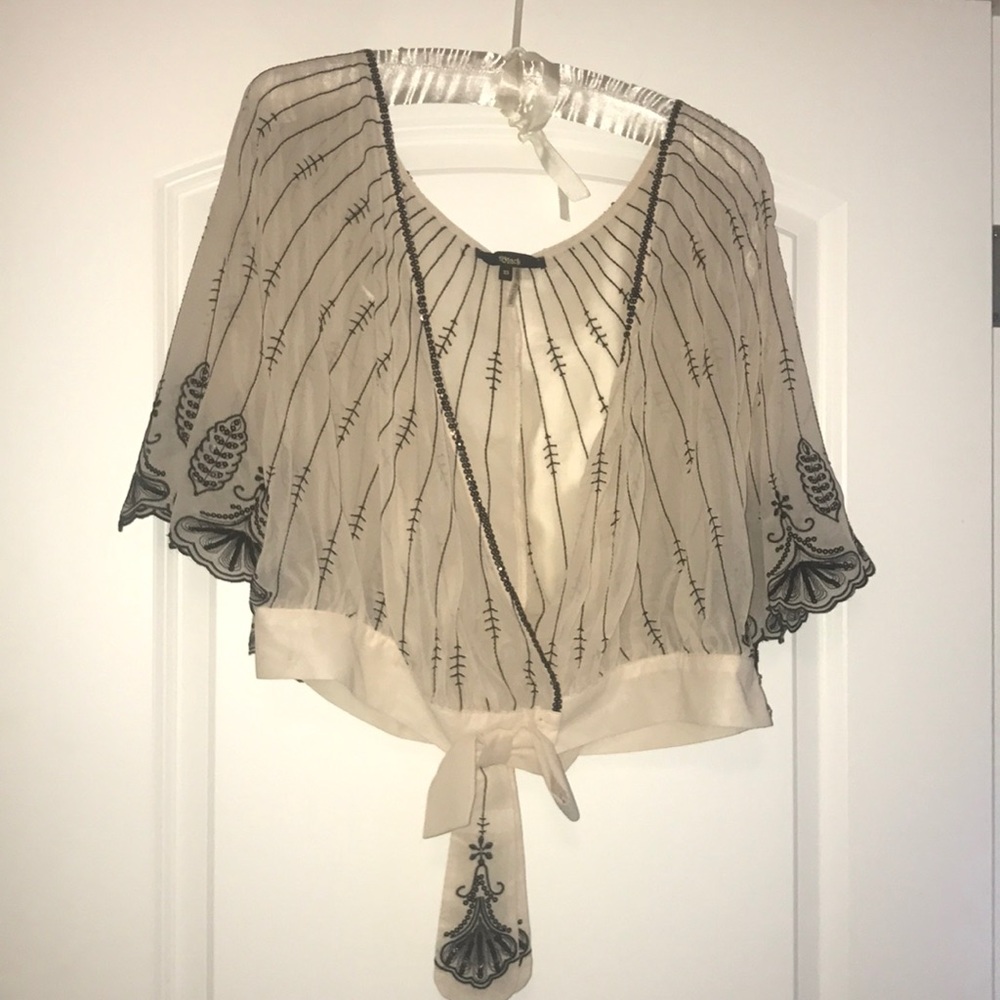 Black Label Flutter Sleeve Top